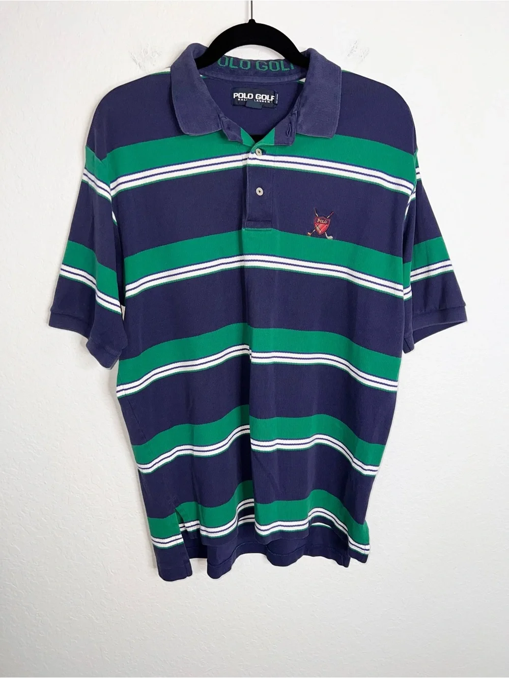 Vintage Polo Ralph Lauren Golf Shirt Men’s XL Stripe Retro Rugby B5